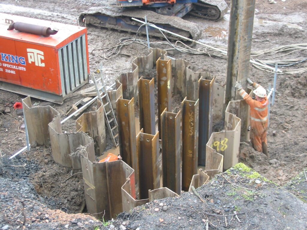 Pressed Steel Pilings in Hornsby Bend, TX