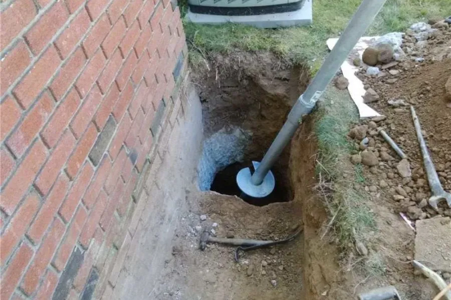Slab Pier Installation in Hornsby Bend, TX